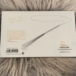 Silver Metallic Chain Whip Necklace